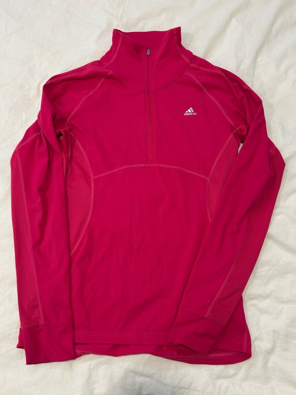 Adidas Bright Magenta Half-Zip Performance Top